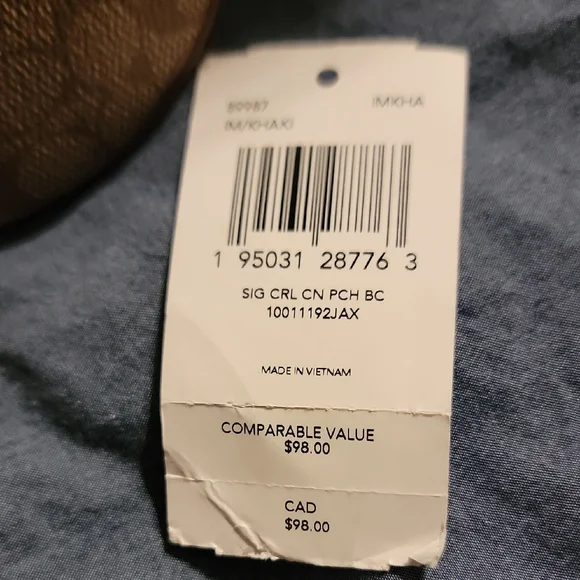 Coach Round Brown Coin Purse with Gold Accents - Picture 6 of 6